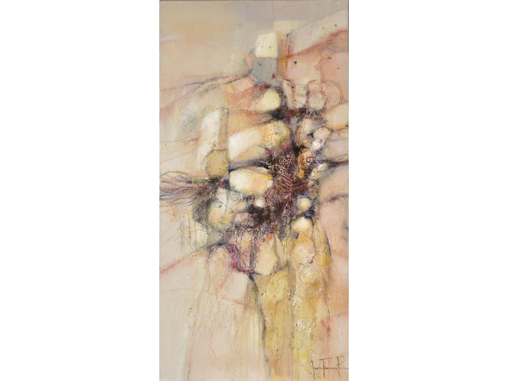 Jean-François PIERRE (1936-2020) : Les citadelles du vertige 1 & 2. Diptyque. Dim : 100x50 cm chaque.