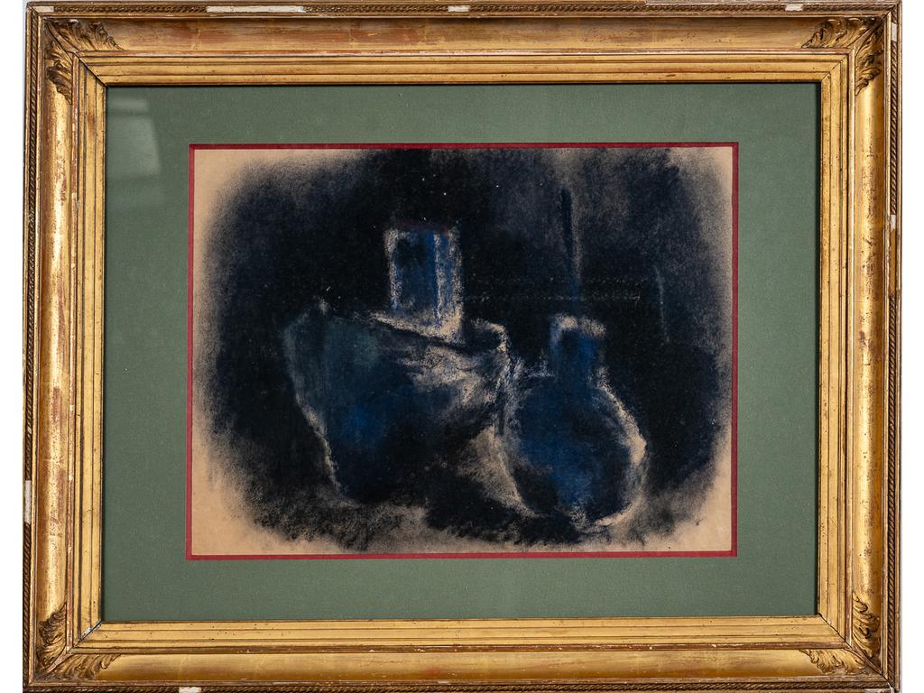Ibrahim SHAHDA (1929-1991) : Bateaux. Pastel. Dim : 43 x 56 cm.