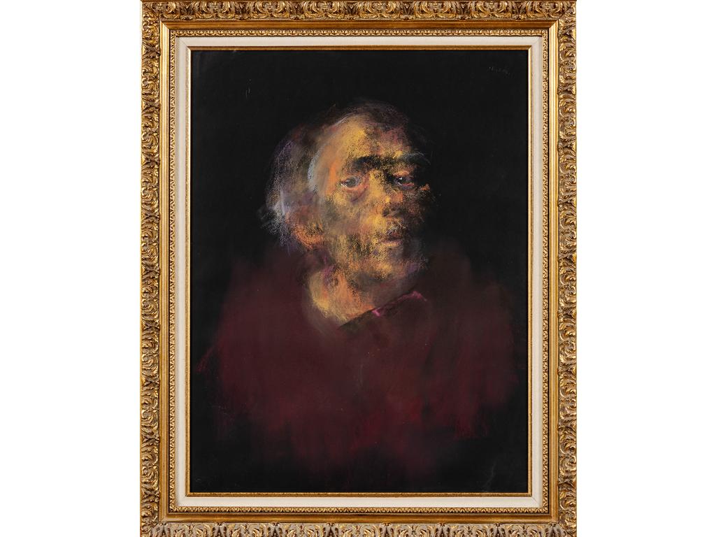 Ibrahim SHAHDA (1929-1991) : Portrait dhomme. Pastel. Non signé. Dim : 63 x 48 cm