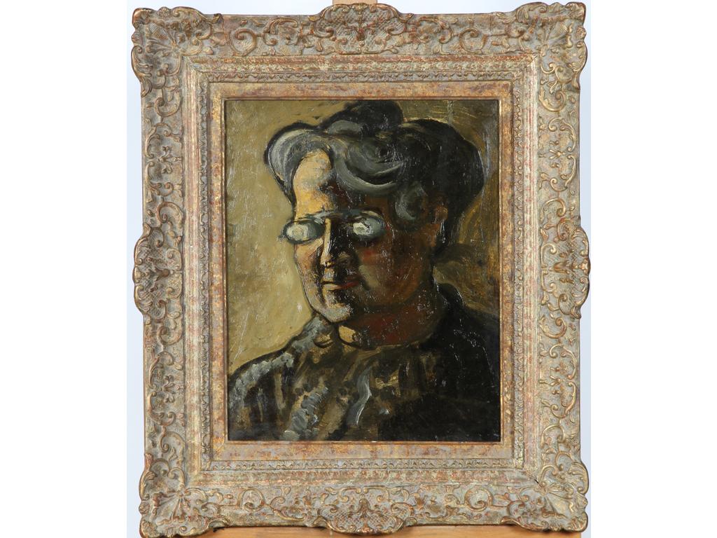 Auguste CHABAUD (1882-1955) : Portrait d'Albertine, mère d'Auguste Chabaud. Huile sur carton, non signée. Dimensions : 40.5 x 33 cm. Accompagné d'un certificat d'authenticité de Mme Monique Laidi Chabaud en date du 22 septembre 2026.