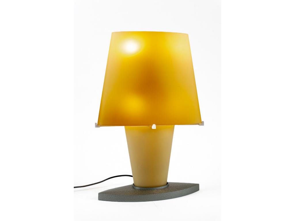 Daniela PUPPA : Lampe en verre dépoli. Edition FONTANA. Haut : 60 cm