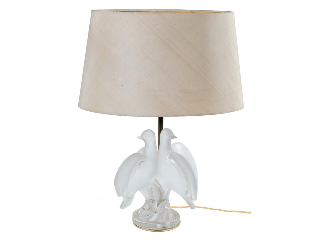 LALIQUE France : Pied de lampe 