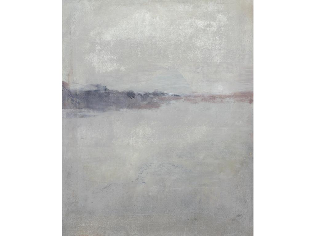 Robert DROULERS (1920-1994) : Paysage. Technique mixte sur papier marouflé. Signée au revers. Dim. : 49x39cm.