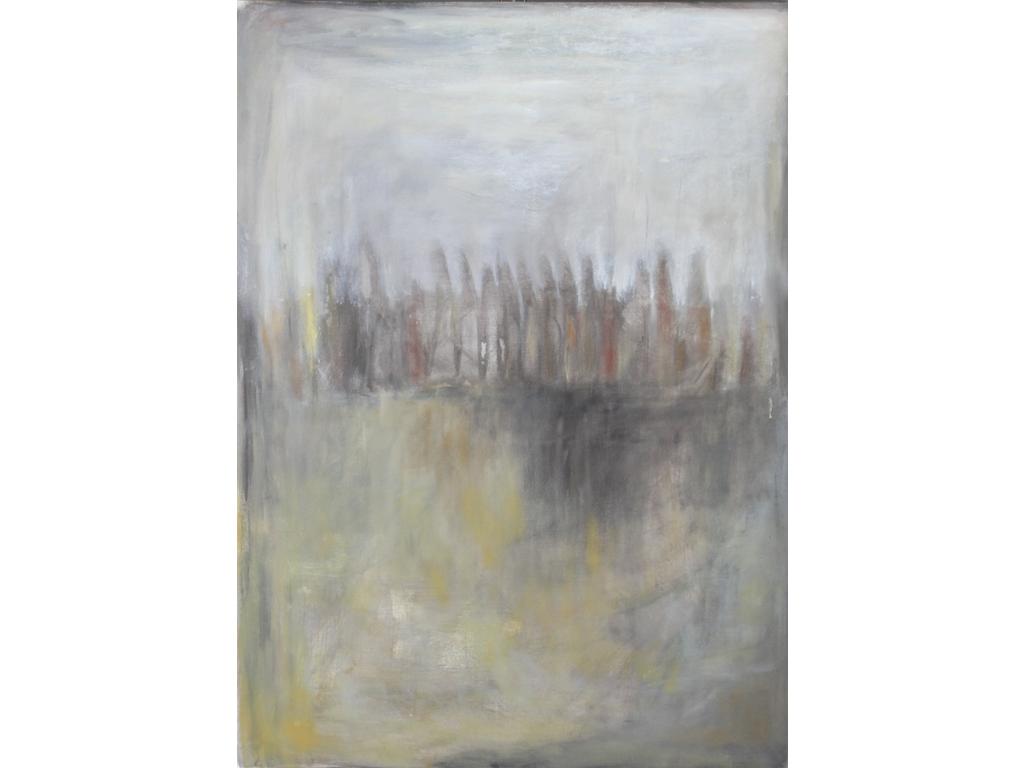 Robert DROULERS (1920-1994) : Silhouettes. Huile sur toile, non signée. Dim. : 99x73cm.