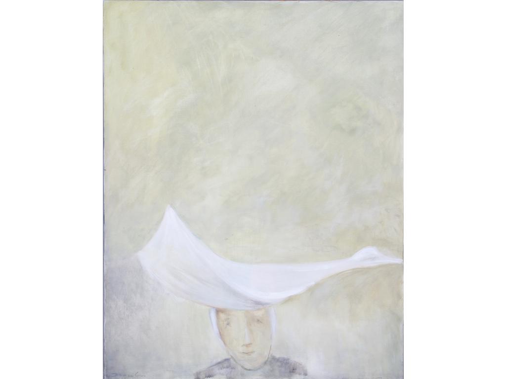 Robert DROULERS (1920-1994) : Religieuse. Huile sur toile, signée bas gauche. Dim. : 91x73cm. Signée et située à Aix au dos. Etiquette 1985.