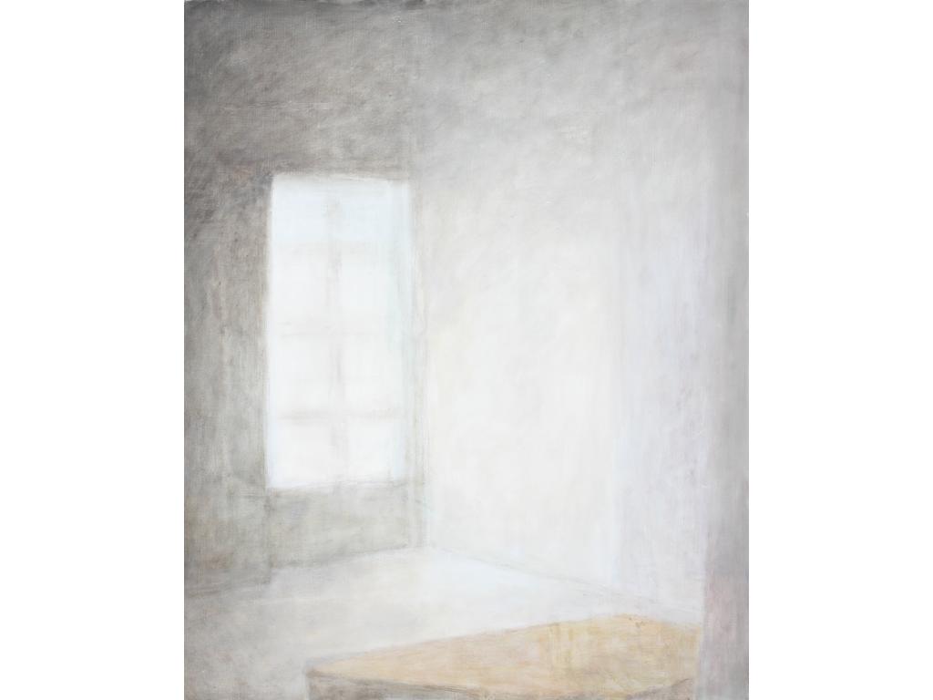 Robert DROULERS (1920-1994) : Fenêtre. Huile sur toile, non signée. Dim. : 100x81cm.