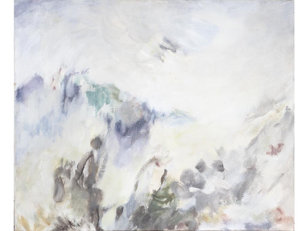 Robert DROULERS (1920-1994) : Personnages. Huile sur toile. Dim. : 60x73cm. Année 1962.