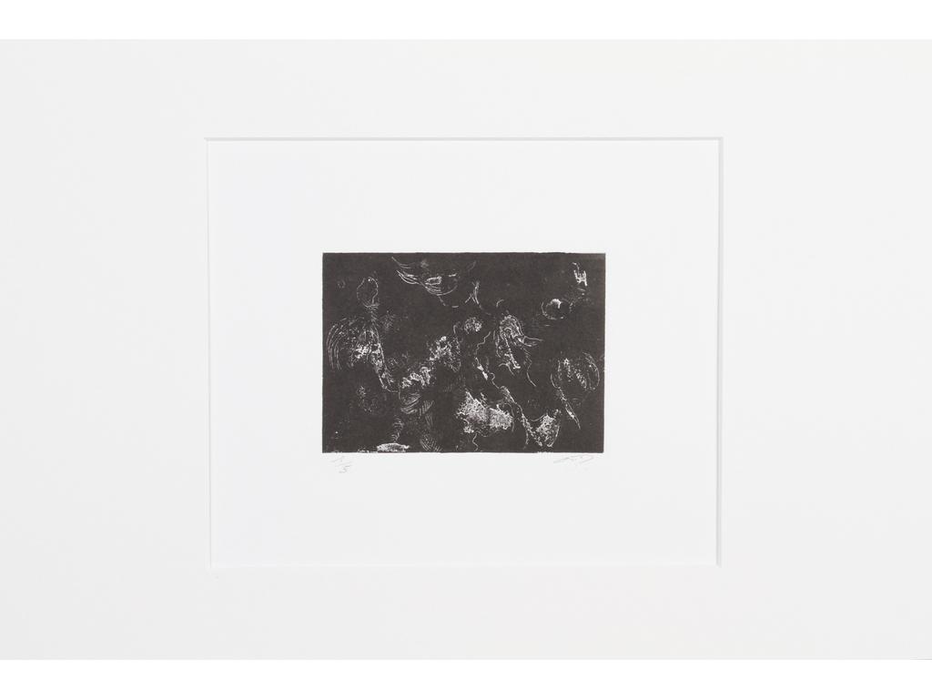 Robert DROULERS (1920-1994) : Compositions. Deux gravures, monogrammées. Dim. : 6,5x9,5cm et 10x19cm.