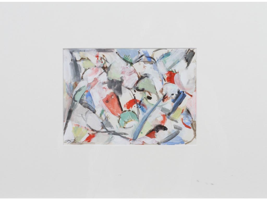 Robert DROULERS (1920-1994) : Compositions. Deux gouaches. Une monogrammée bas gauche. Dim. : 13x18 et 15x19cm.