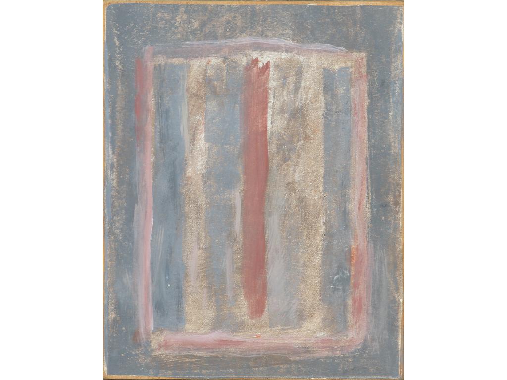 Robert DROULERS (1920-1994) : Icône. Huile sur papier marouflé, signée au revers et datée 87. Dim. : 26,5x21cm.