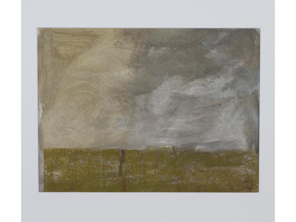 Robert DROULERS (1920-1994) : Le Souffle. Acrylique sur papier. Dim. : 23,5x31,5cm.