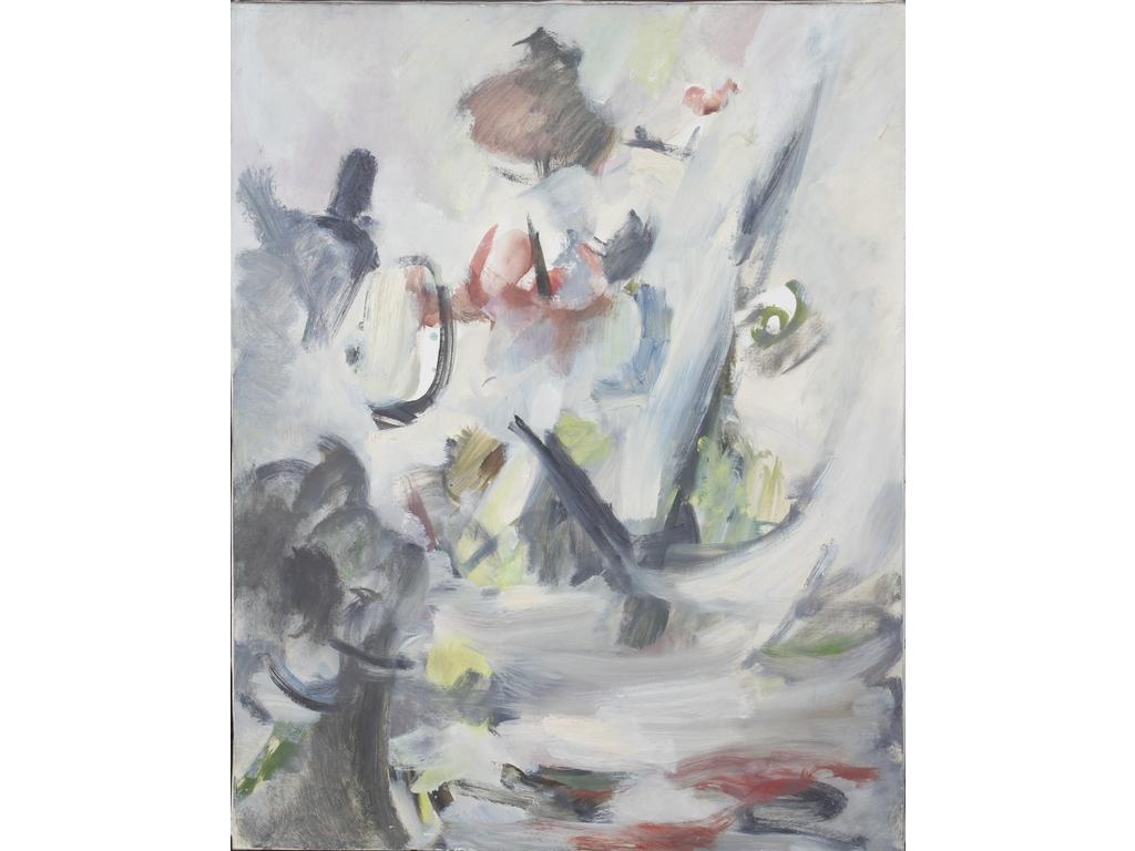 Robert DROULERS (1920-1994) : Composition abstraite. Huile sur toile. Dim. : 92x72,5cm.