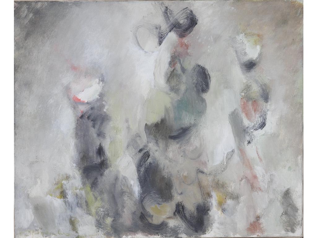 Robert DROULERS (1920-1994) : Sans titre. Huile sur toile, signée en bas à gauche. Dim. : 50x61cm.