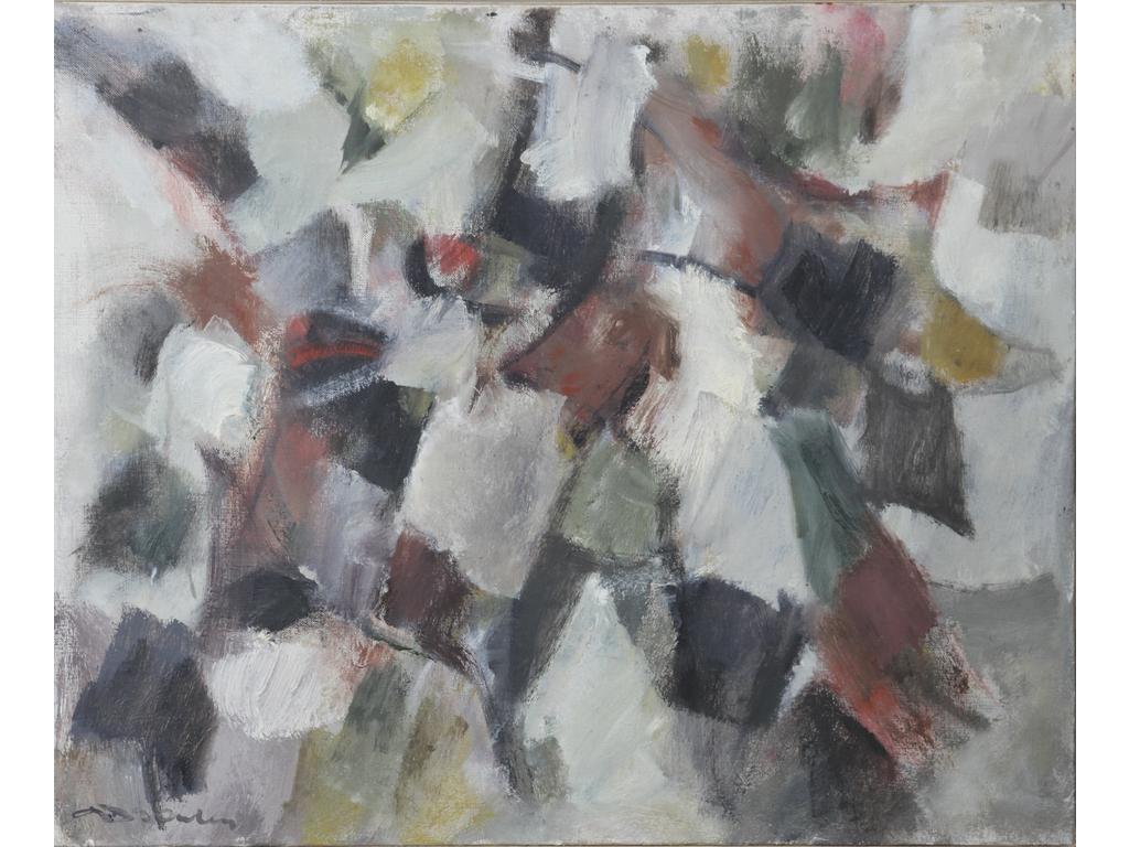 Robert DROULERS (1920-1994) : Sans titre. Huile sur toile, signée en bas à gauche. Dim. : 50x61cm.