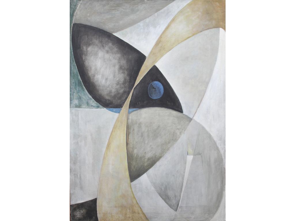 Robert DROULERS (1920-1994) : La Baleine. Huile sur toile, signée et située au dos. Dim. : 162x114cm. (Petite restauration).