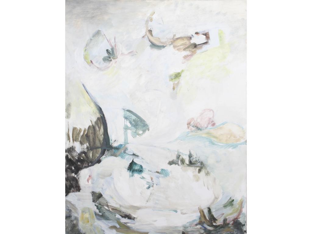 Robert DROULERS (1920-1994) : Abstraction. Huile sur toile, signée bas à droite. Située à Murs au revers. Dim. : 146x114cm.