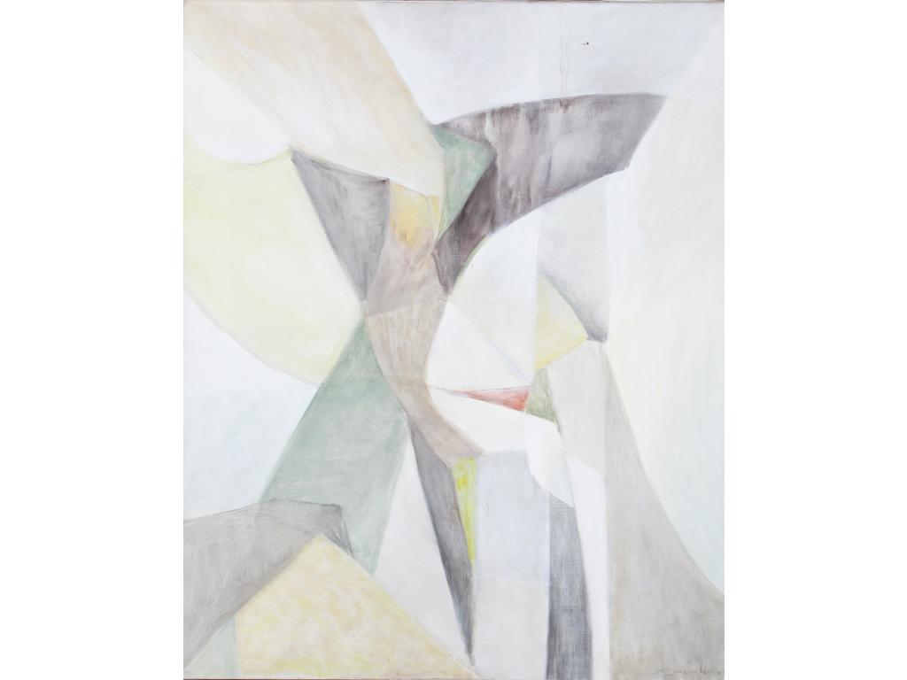 Robert DROULERS (1920-1994) : Abstraction. Huile sur toile, signée bas droite. Dim. : 100x81cm.