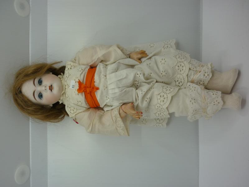 Poupée Ancienne Porcelaine 1940/50 - Tête Bisque Corps Composite - 42cm