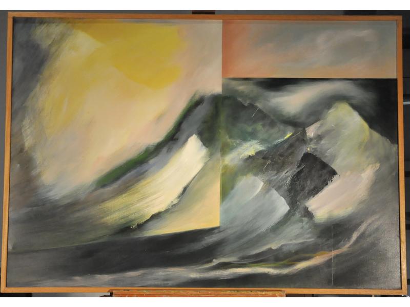 Ana Maria PRIETO (1949) : « Toujours ». Huile sur toile signée a