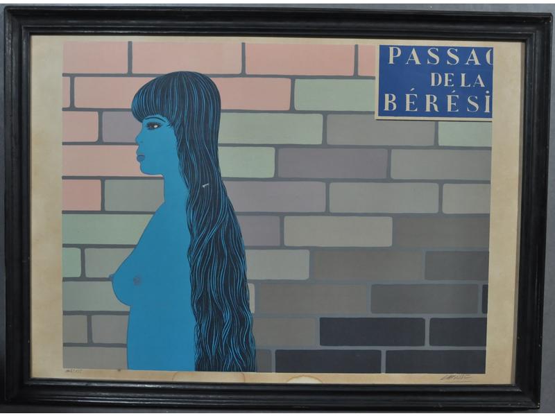Félix LABISSE (1905-1982) : Le passage de la Beresi.  Lithograph
