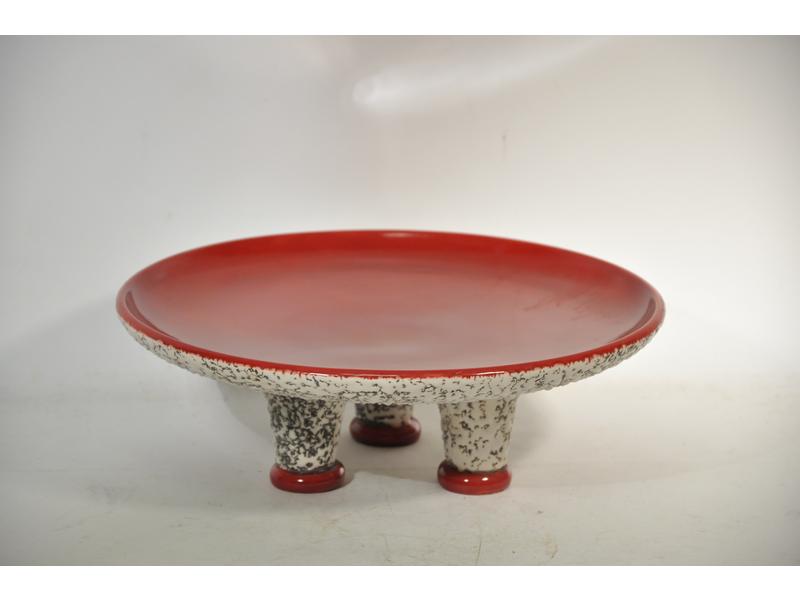 SEVRES - Paul MILLET : Coupe sur pied en céramique de forme circ