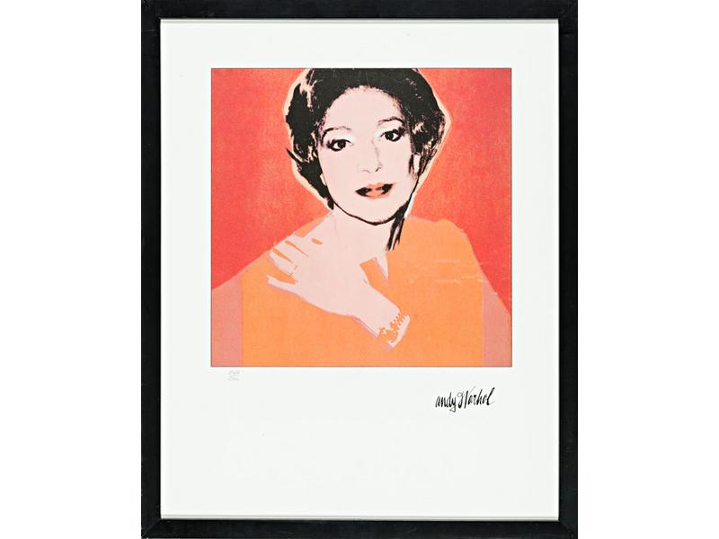Andy WARHOL (d'après) : Portrait de Doda Voridis.  Sérigraphie n