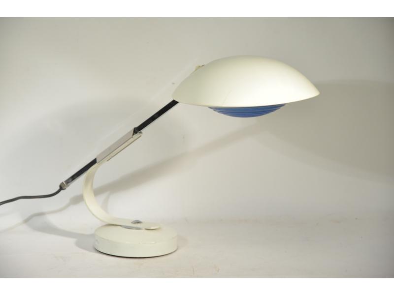 Ferdinand SOLERE (XXe siècle) : Lampe de bureau en métal laqué b