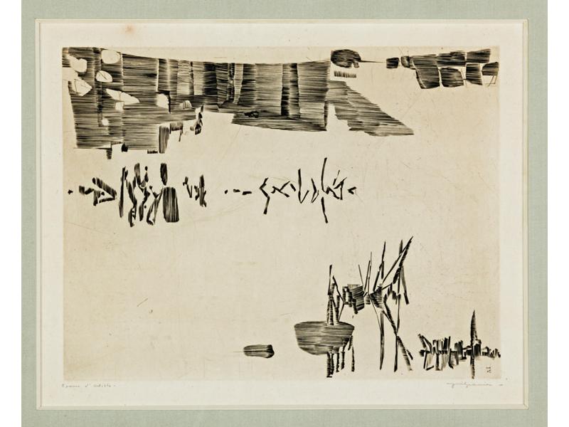 Jean-Marie GRANIER (1922-2007) : Camargue, Suite I, l'eau, 1971.