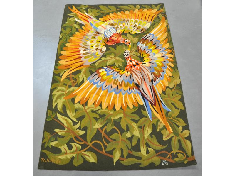 Boris TASLITZKY (1911-2005) : Amour en ailes.  Tapisserie en lai