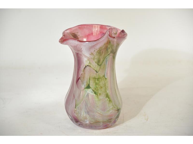 MAURE VIEIL - Mandelieu : Vase en verre à décor d'incrustation p