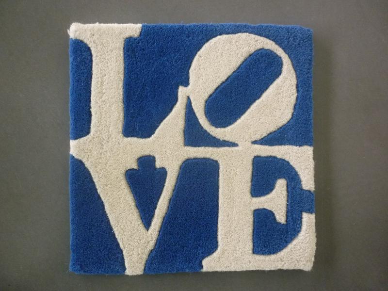 Robert INDIANA (d'après) : Petit tapis en laine 