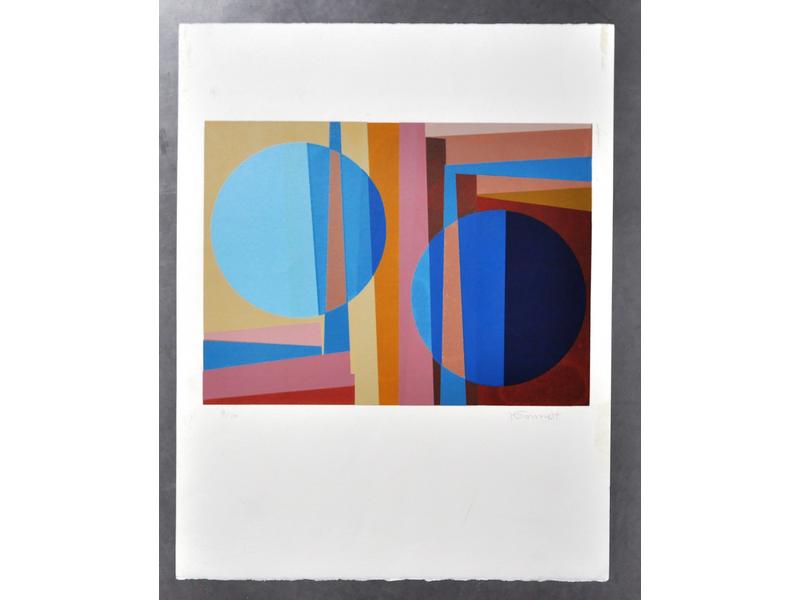 Tony GONNET (1909-2002) : Sans titre.  Sérigraphie couleurs, sig