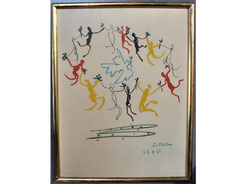 Pablo PICASSO (d'après) : Ronde pour la jeunesse.  estampe coule