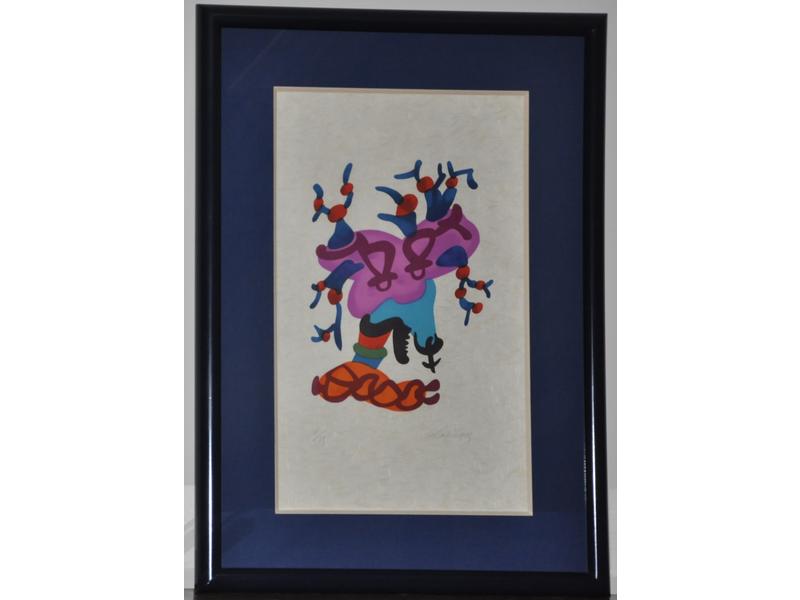 Charles LAPICQUE (1898-1988) : Le loup amoureux.  Lithographie c