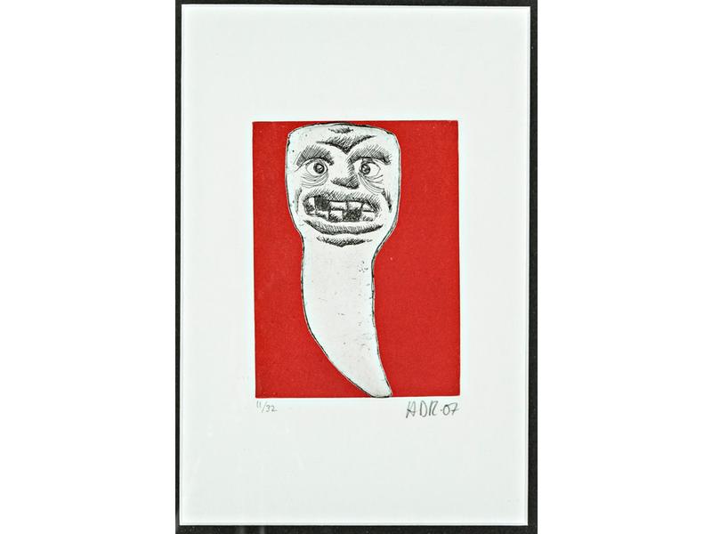 Hervé DI ROSA (1959) : Dent.  Gravure sur cuivre signée en bas à