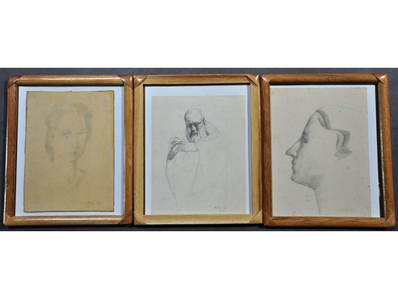 Rodolphe Théophile BOSSHARD (1889-1960) : Portraits.  Trois dess