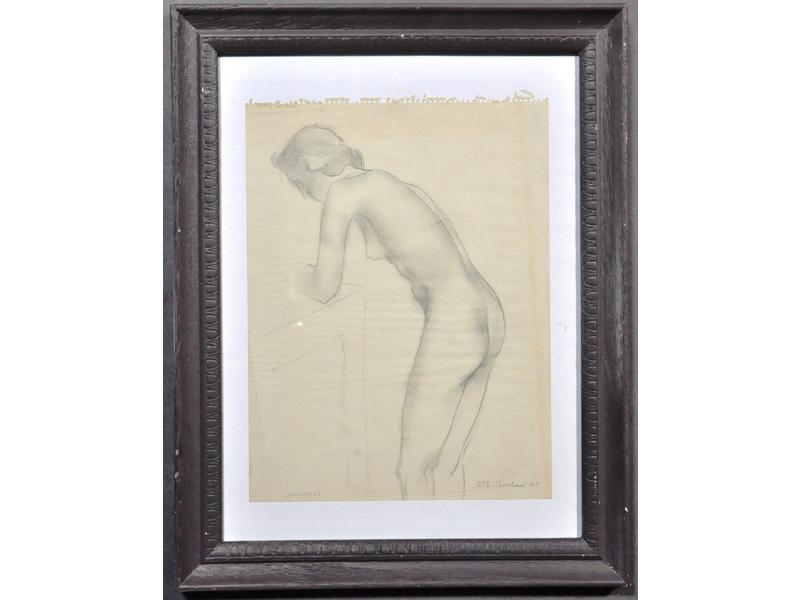 Rodolphe Théophile BOSSHARD (1889-1960) : Nu de femme accoudée.