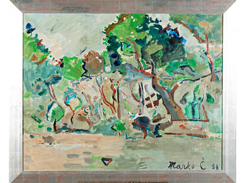 Marko CELEBONOVIC (1902-1986) : Paysage.  Huile sur toile signée
