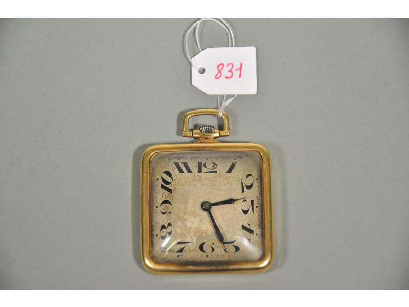 National Watch: une montre de poche en or à remontoir. Boitier c
