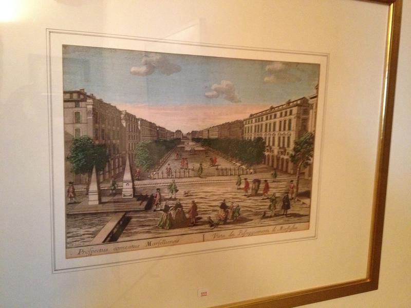 Fin XVIII°siècle - Marseille - Vue d'optique.Dim. 28x40 cm.