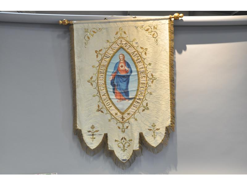 Bannière de procession en soie 