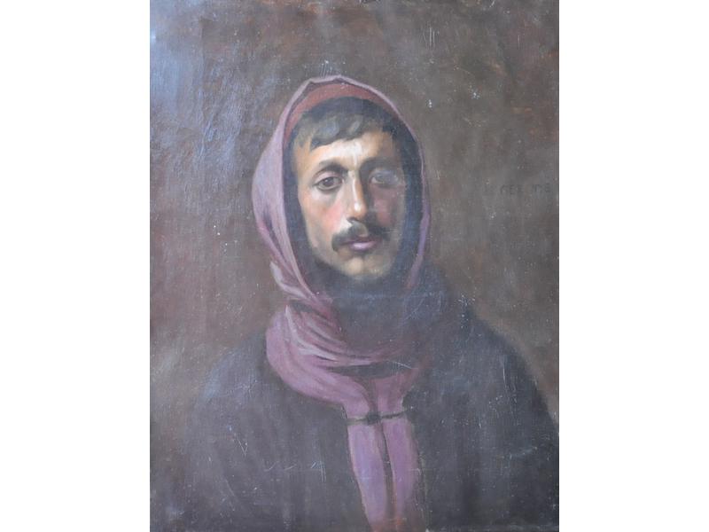 Jean-Léon GEROME (Vesoul 1824 - Paris 1904): Portrait d'un oriental. Sur sa toile d'origine. Dim.: 41,2 x 32 cm. Signée à droite : J.L GEROME. Sans cadre.