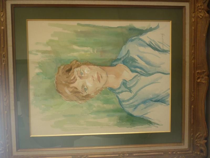SOUNGOUROFF Anatola (1911-1982) - Portrait de jeune homme - Aquarelle signée en bas à droite. Dim. : 54x43 cm.