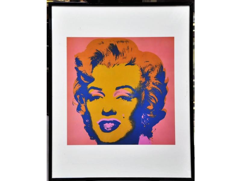 D'après WARHOL : Marylin Monroe.  Sérigraphie offset.  Dim. feuille : 70x57 cm.