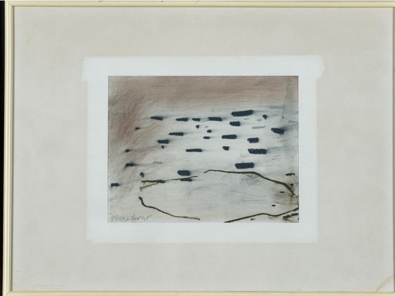 Jean-Pierre SCHNEIDER (1946) : Les pierres du Tarn.  Gravure signée en bas à gauche et datée 95.  Dim.: 14.5x19 cm.