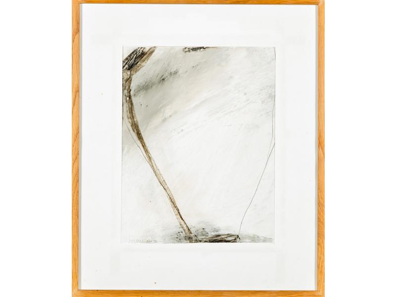 Jean-Pierre SCHNEIDER (1946) : Composition.  Gouache signée en bas à gauche et datée 94.  Dim.: 40x31 cm.