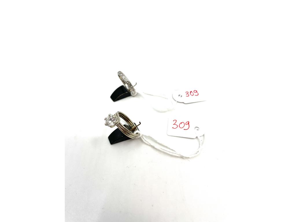 Boucles D'oreilles Dormeuses Antique Or 18k Avec Perle - Sertie Griffes, Circa 1900, Occasion