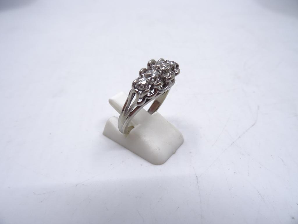 Bague Ancienne Or Et Diamant 0,33 Ct - Taille 55 - Poids 2g - Style Solitaire - Occasion