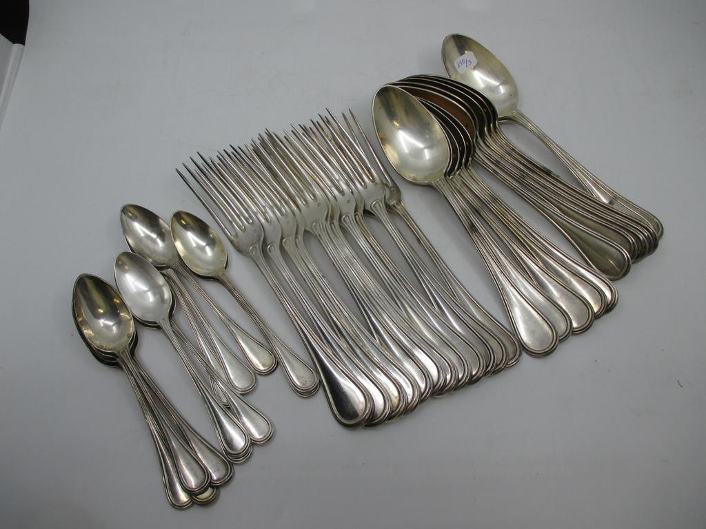 Ménagère 75PC argent massif Minerve Orfèvrerie Maillard Empire 3918gr XXème