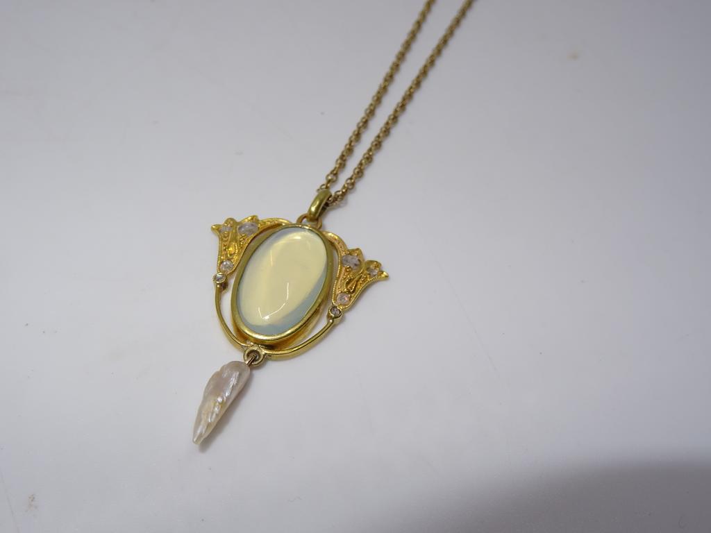 Pendentif Camée Ancien XIXe Serti Clos En Vermeil Or Rose Sur Argent 925 - Diamètre 28mm, Occasion